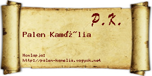 Palen Kamélia névjegykártya